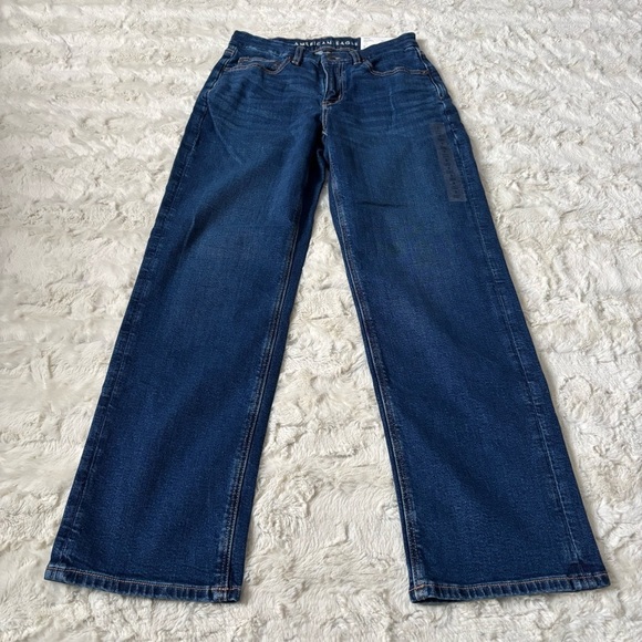 NWT American Eagle Women's Size 2/26 Short Blue Stretch Curvy Straight Jeans - Picture 5 of 6